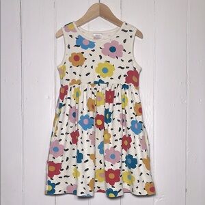 HANNA ANDERSSON 100% Cotton Multicolor Floral Dress w/ Pockets